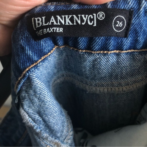 Blank NYC Overlap Baxter Ribcage Straight Jeans Two Tone - Picture 9 of 13